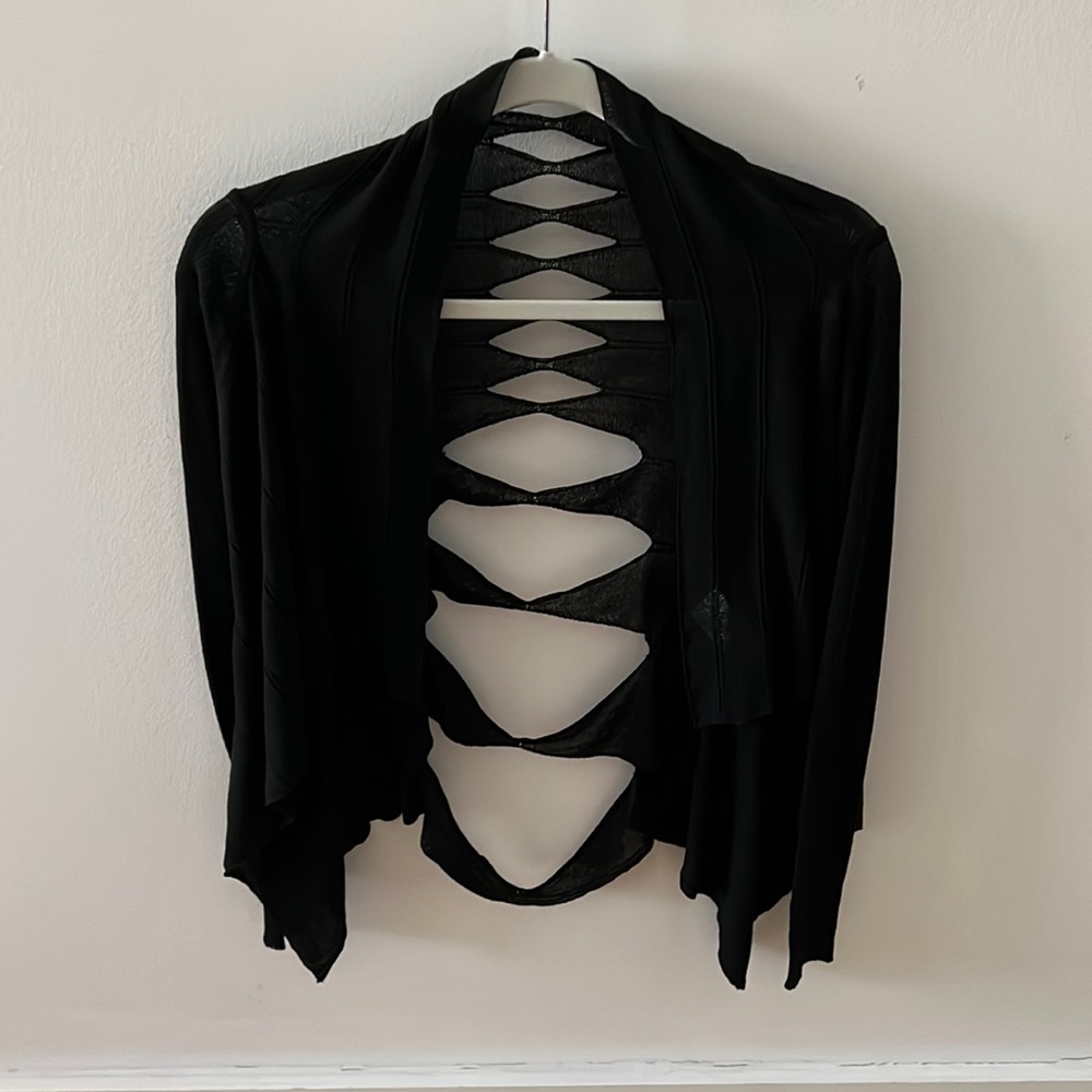 Rick Owens Cutout Cardigan Sz S - Picture 1 of 14